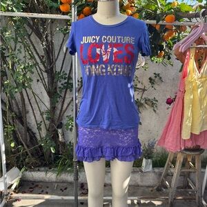 Juicy Couture  baby tee Purple and Red Graphic Tee